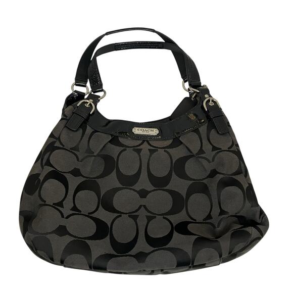 Coach Soho Signature Black Large Hobo Shoulder Bag E1271-F19251 - Picture 1 of 11